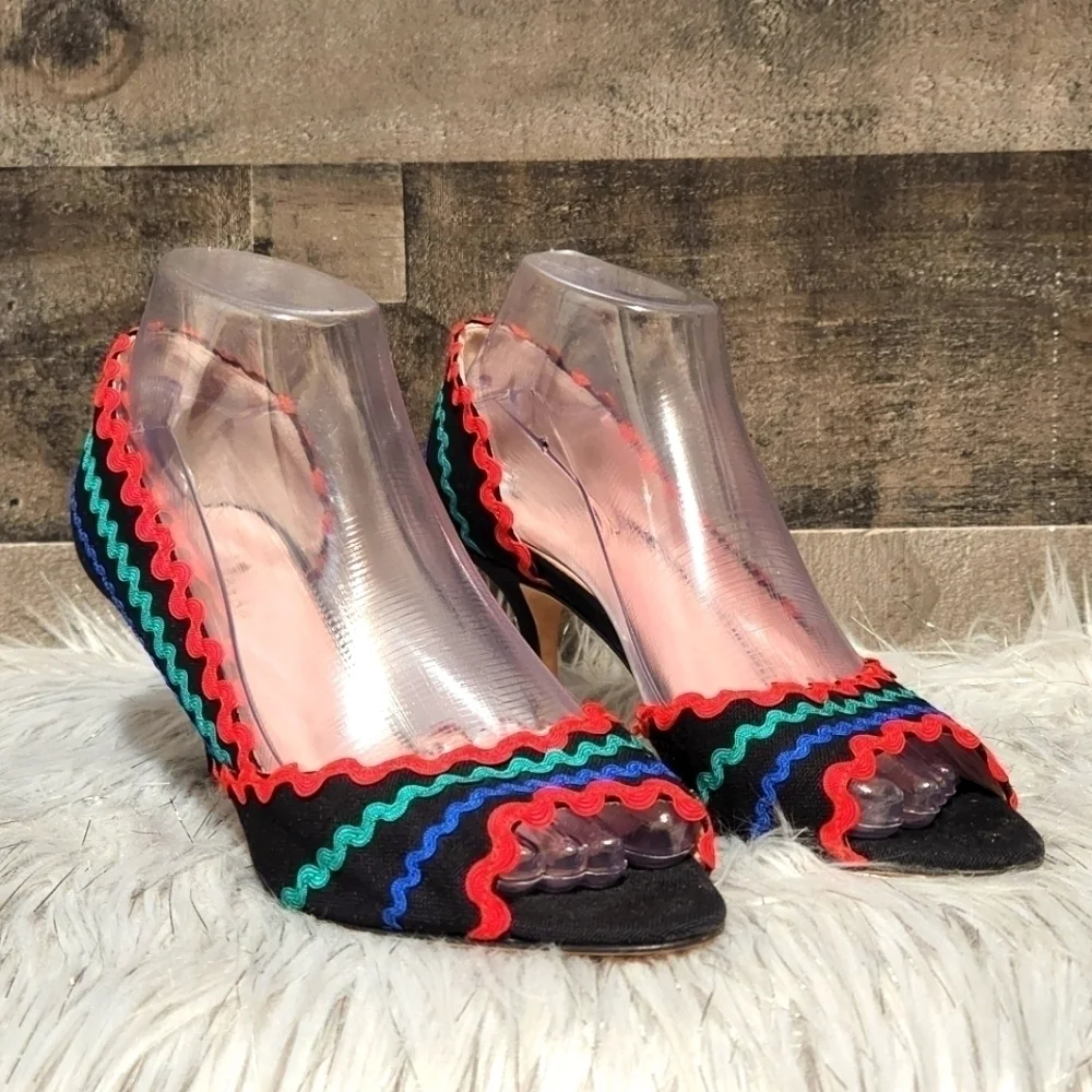 Kate Spade New York Womens Saranne Fabric Peep Toe D-Orsay Pumps - Picture 2 of 11
